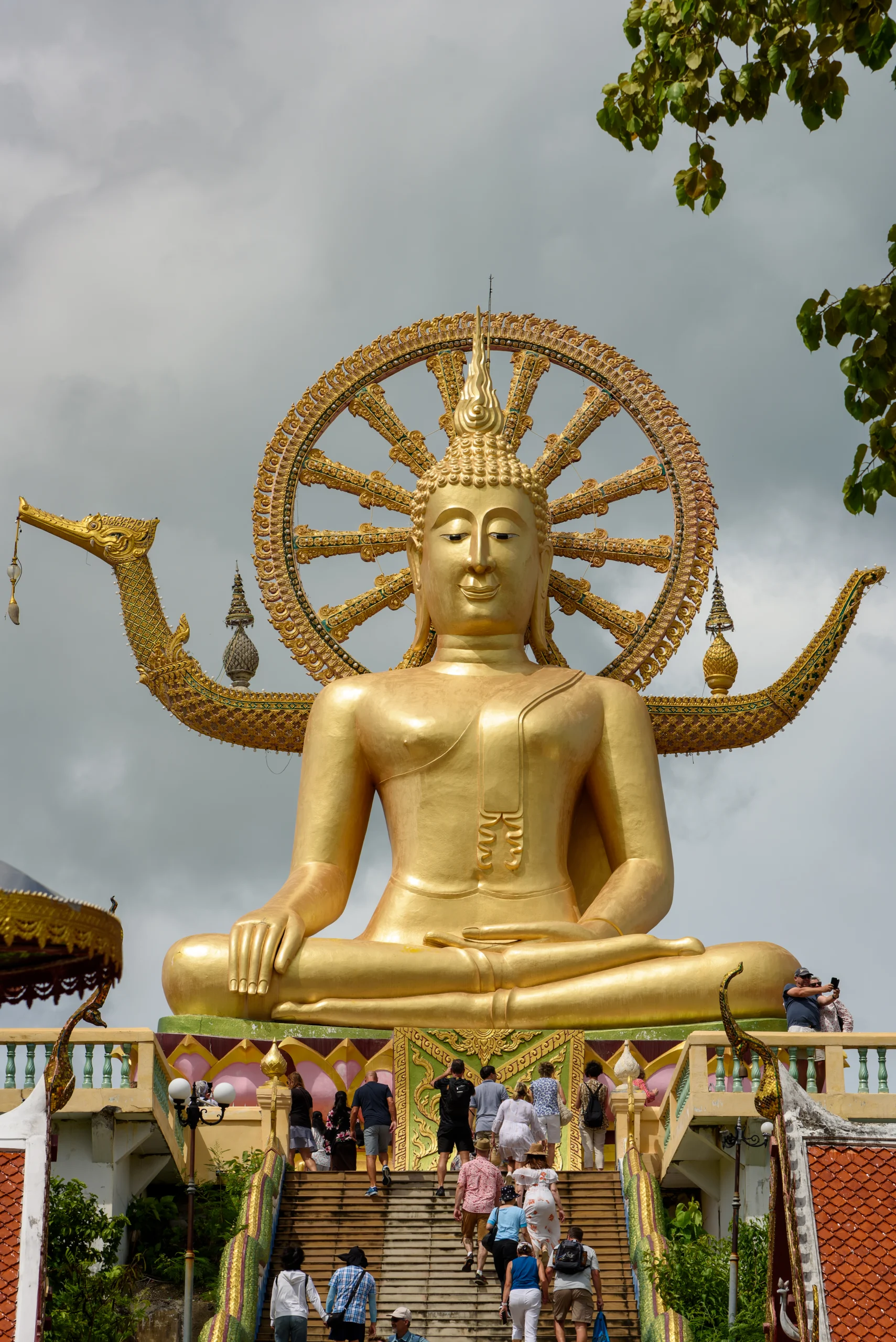 The golden Big Buddha statue at Wat Phra Yai, a landmark in northeast Koh Samui