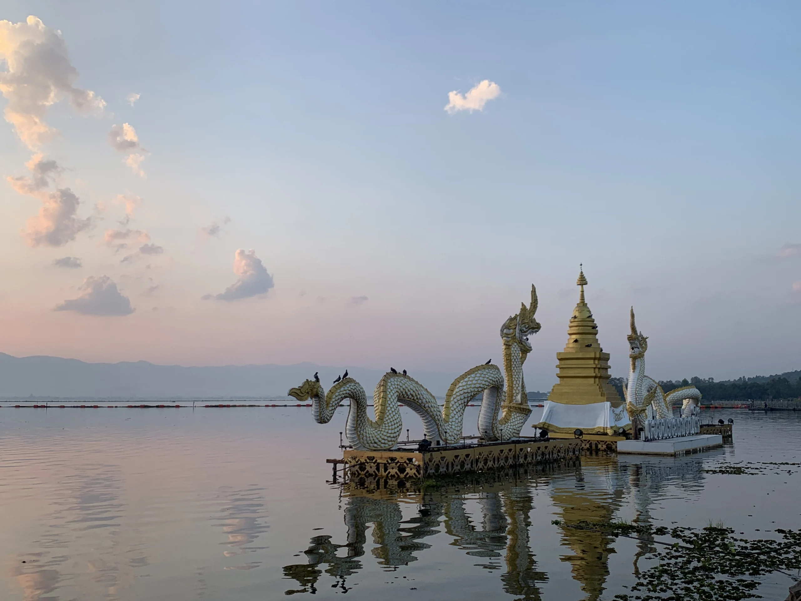 Sunset over Kwan Phayao lake, Phayao