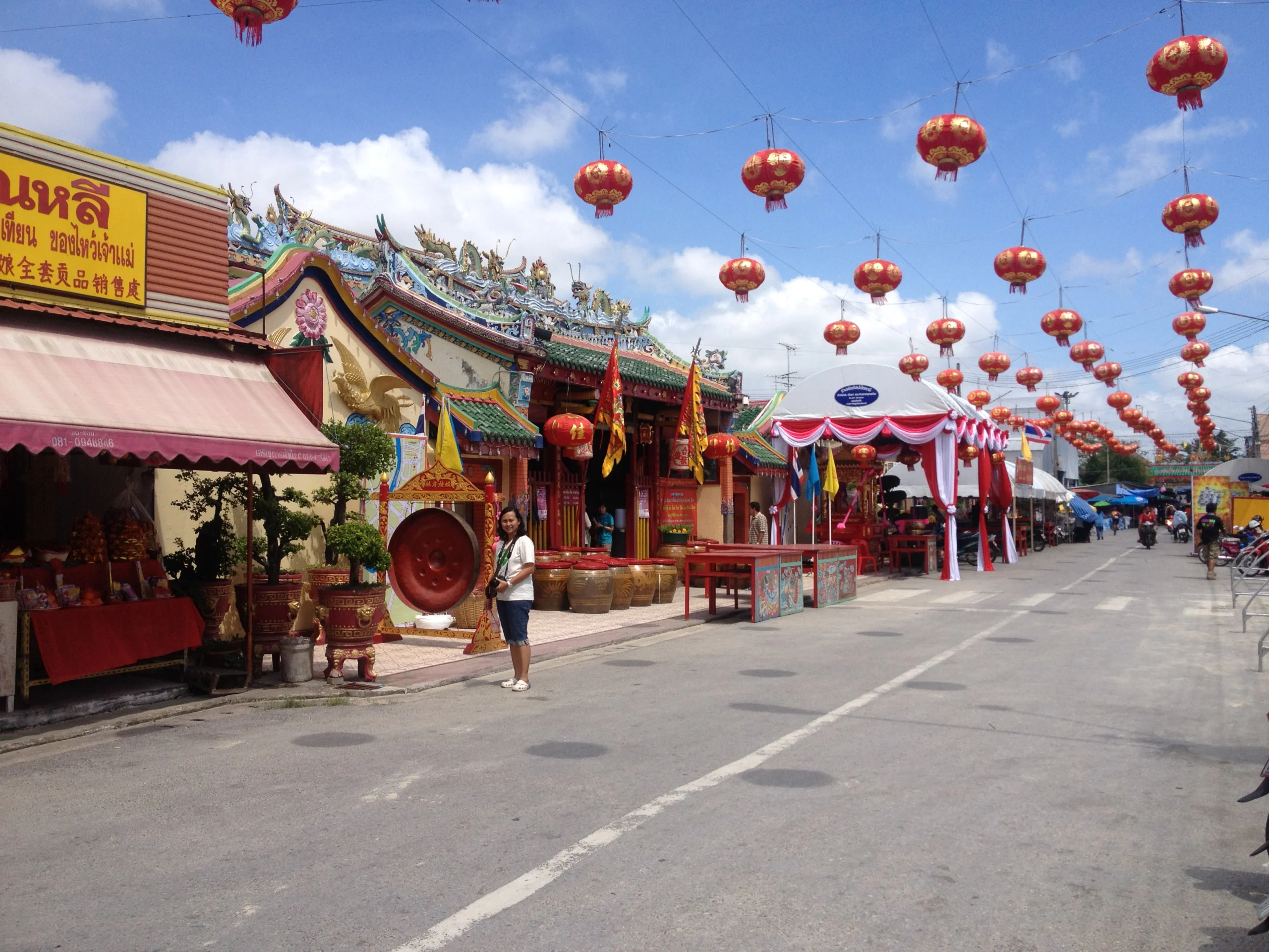 Leng Chu Kiang shrine decorated for the Lim Ko Niao festival, Pattani