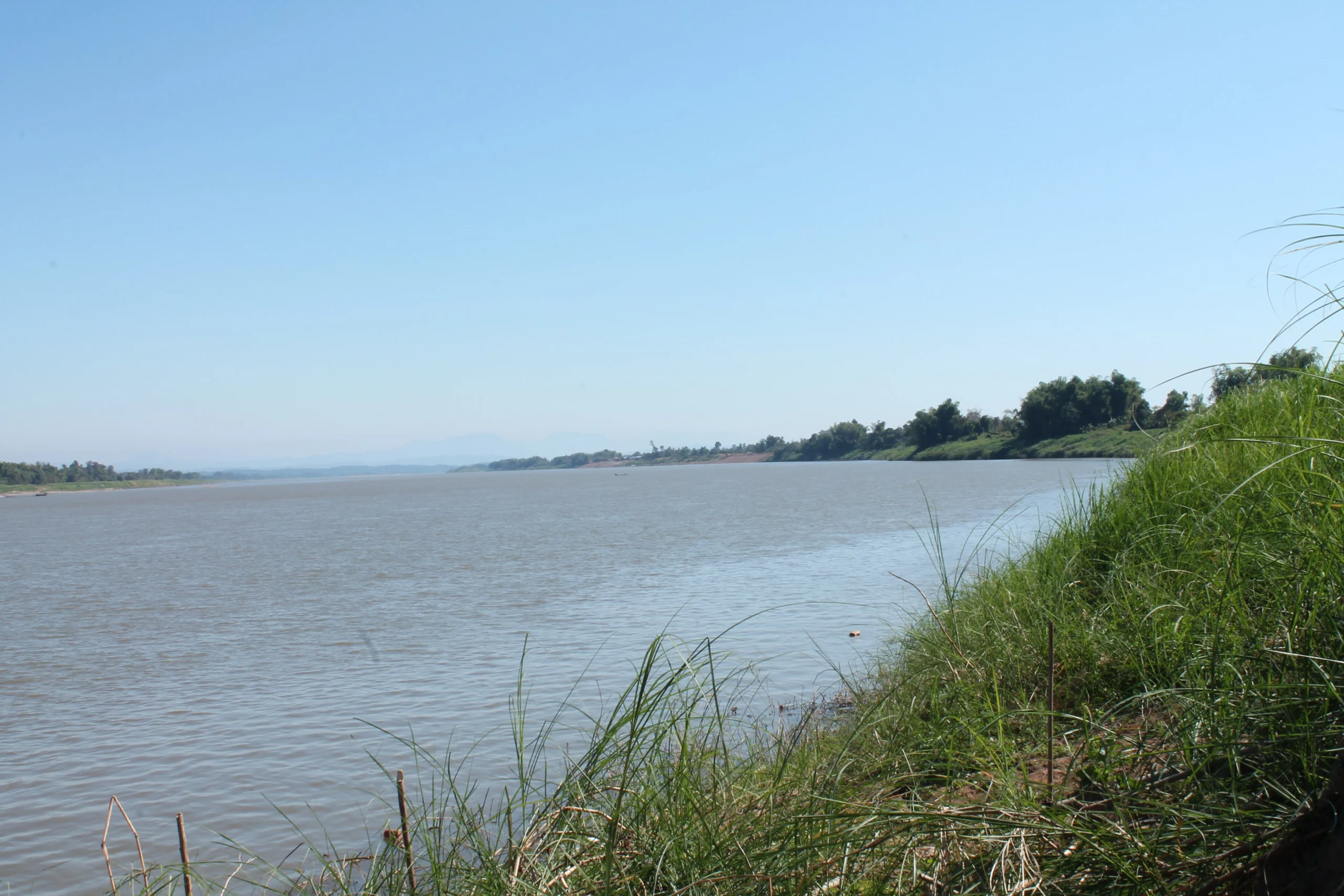 The Mekong river between Thailand and Laos at Bueng Kan