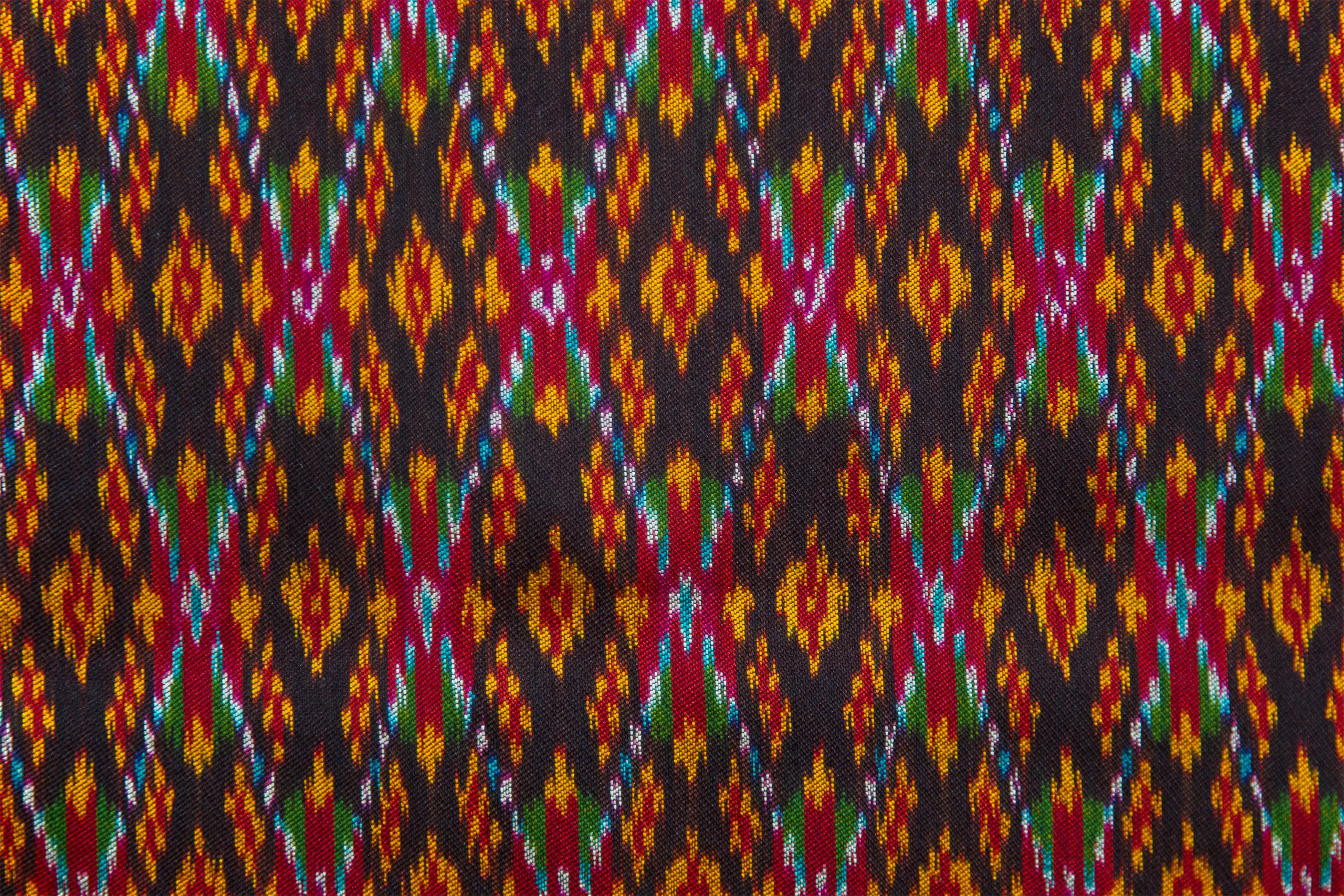 Mudmee ikat silk pattern woven in Surin