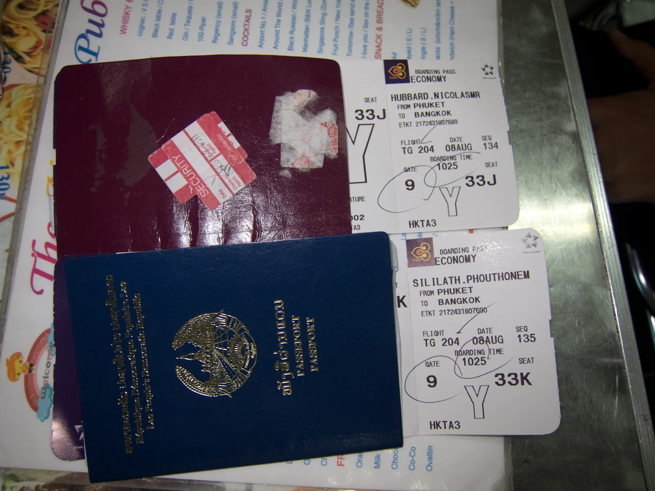 Passport and boarding passes — everything the TDAC form asks about