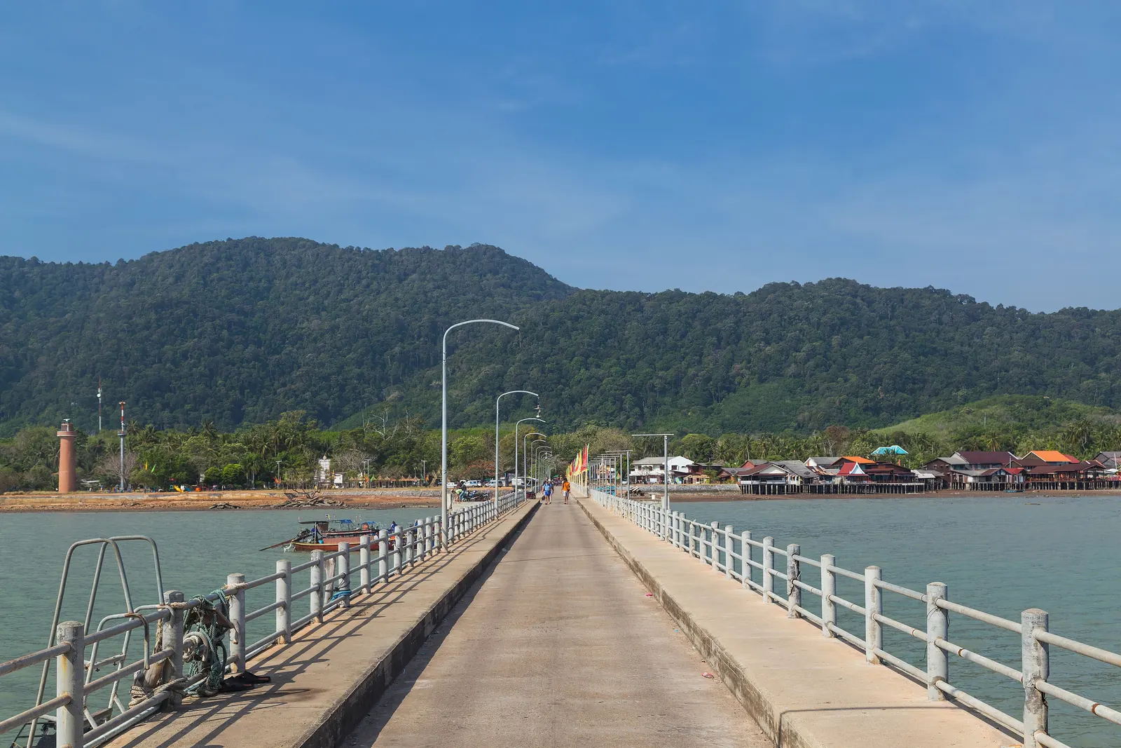 Lanta Old Town's pier and waterfront on the east coast of Koh Lanta