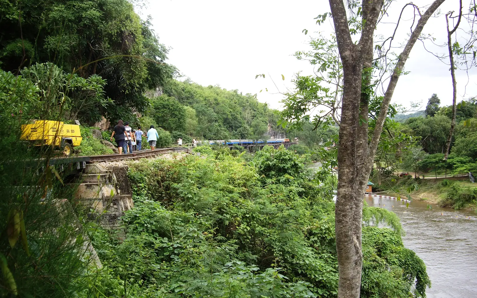 A train on the Death Railway near Kanchanaburi