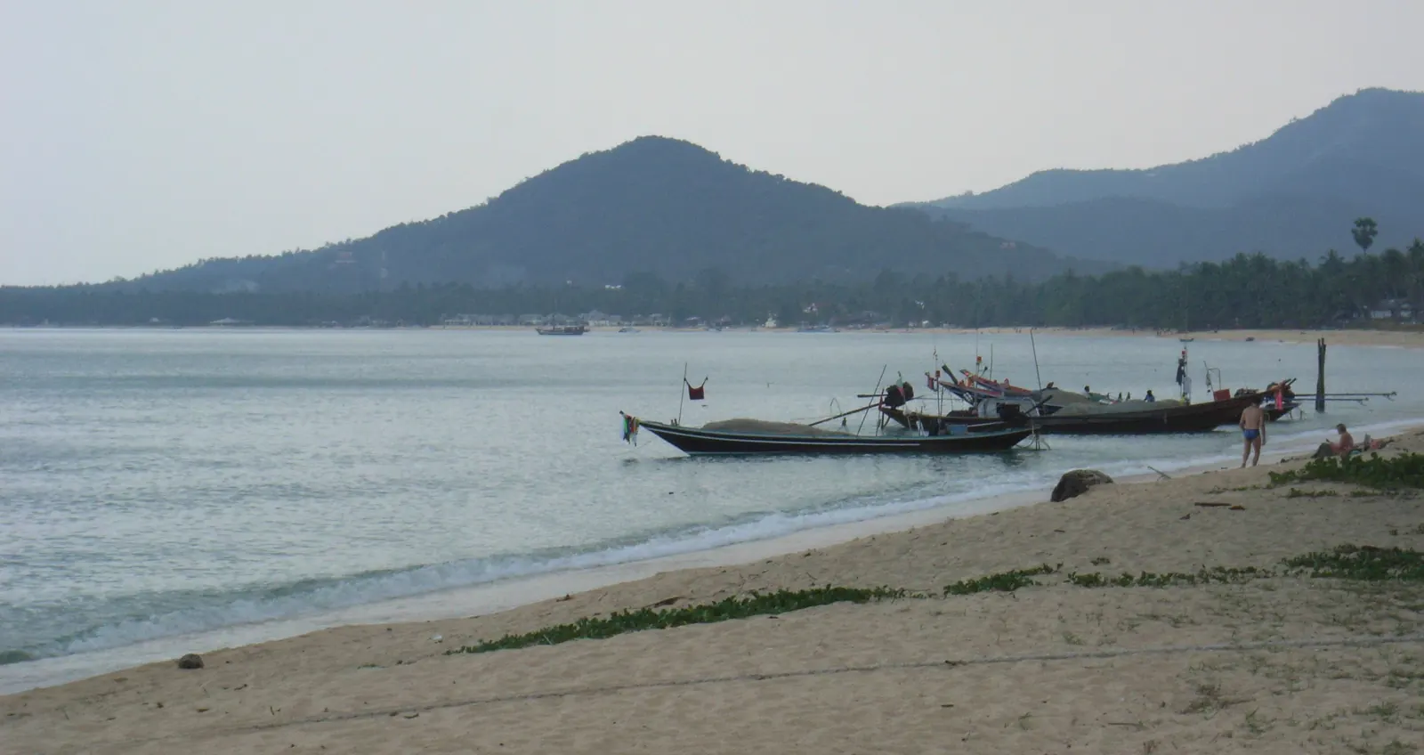 Bophut beach on Koh Samui, the bay behind the Fisherman's Village walking street
