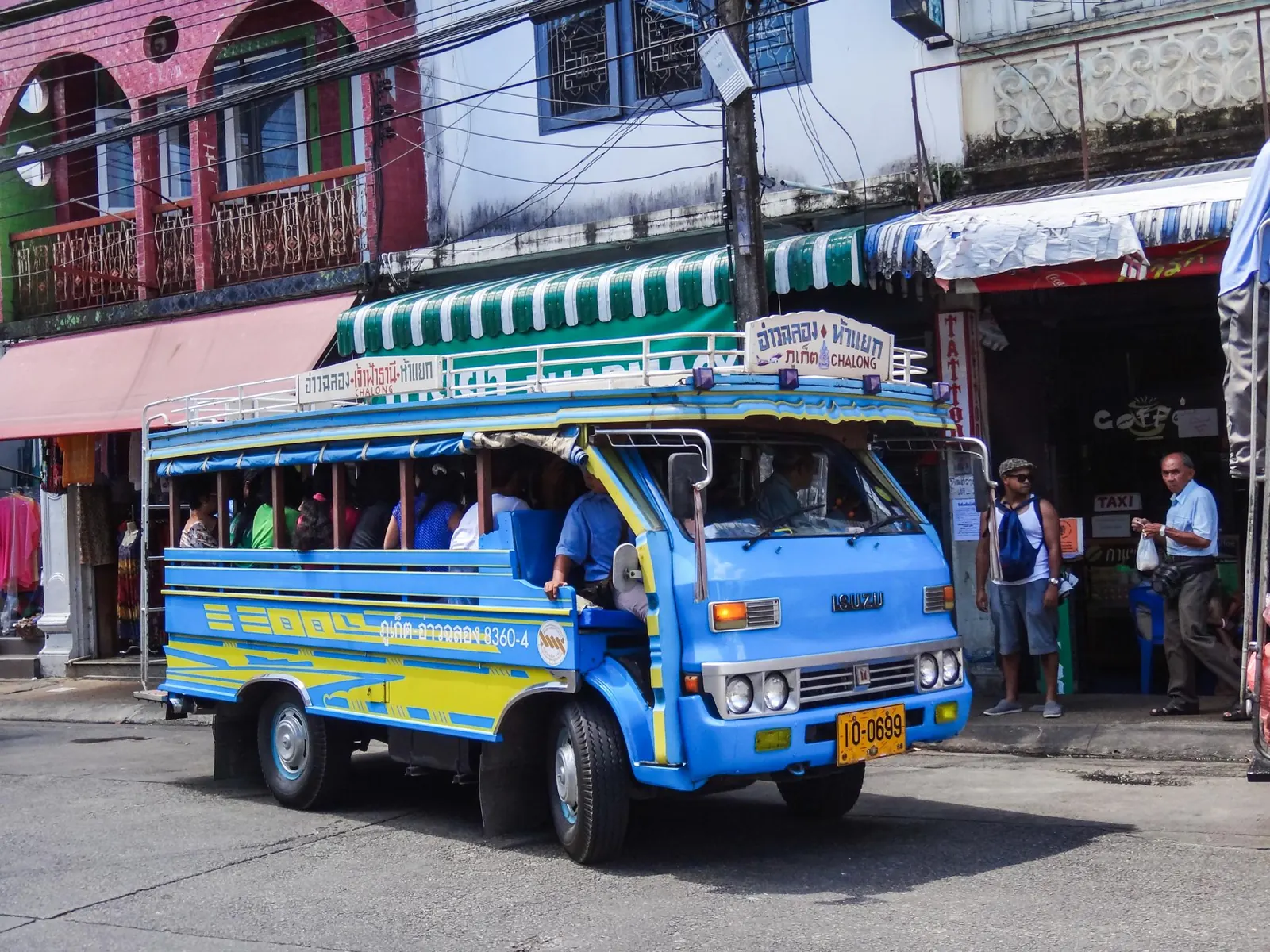 One of Phuket's blue local buses in Phuket Town
