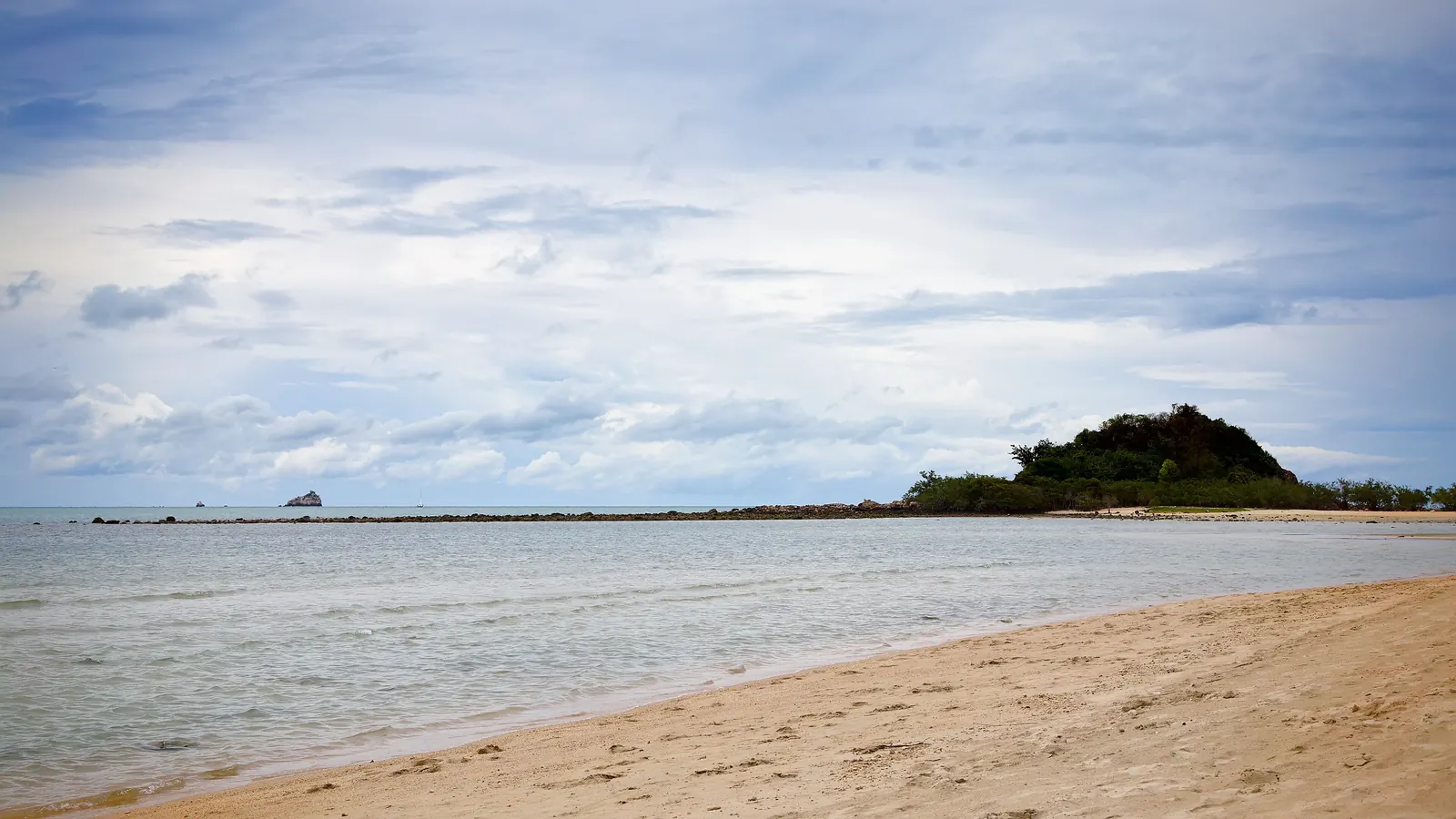 Choeng Mon Beach on Koh Samui, a sheltered bay with shallow water for children