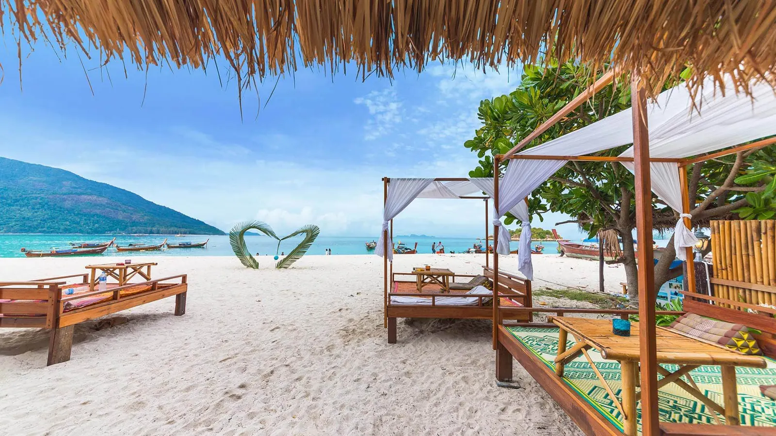 Sunrise Beach on Koh Lipe with white sand and clear water