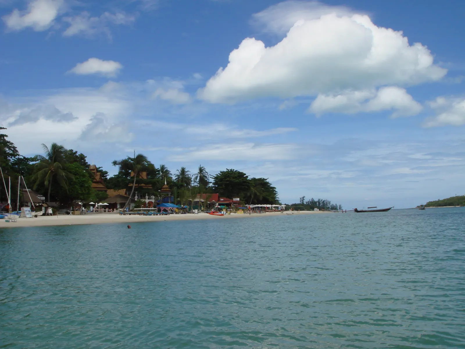 Chaweng Beach on Koh Samui, the busiest of the island's four main beach towns