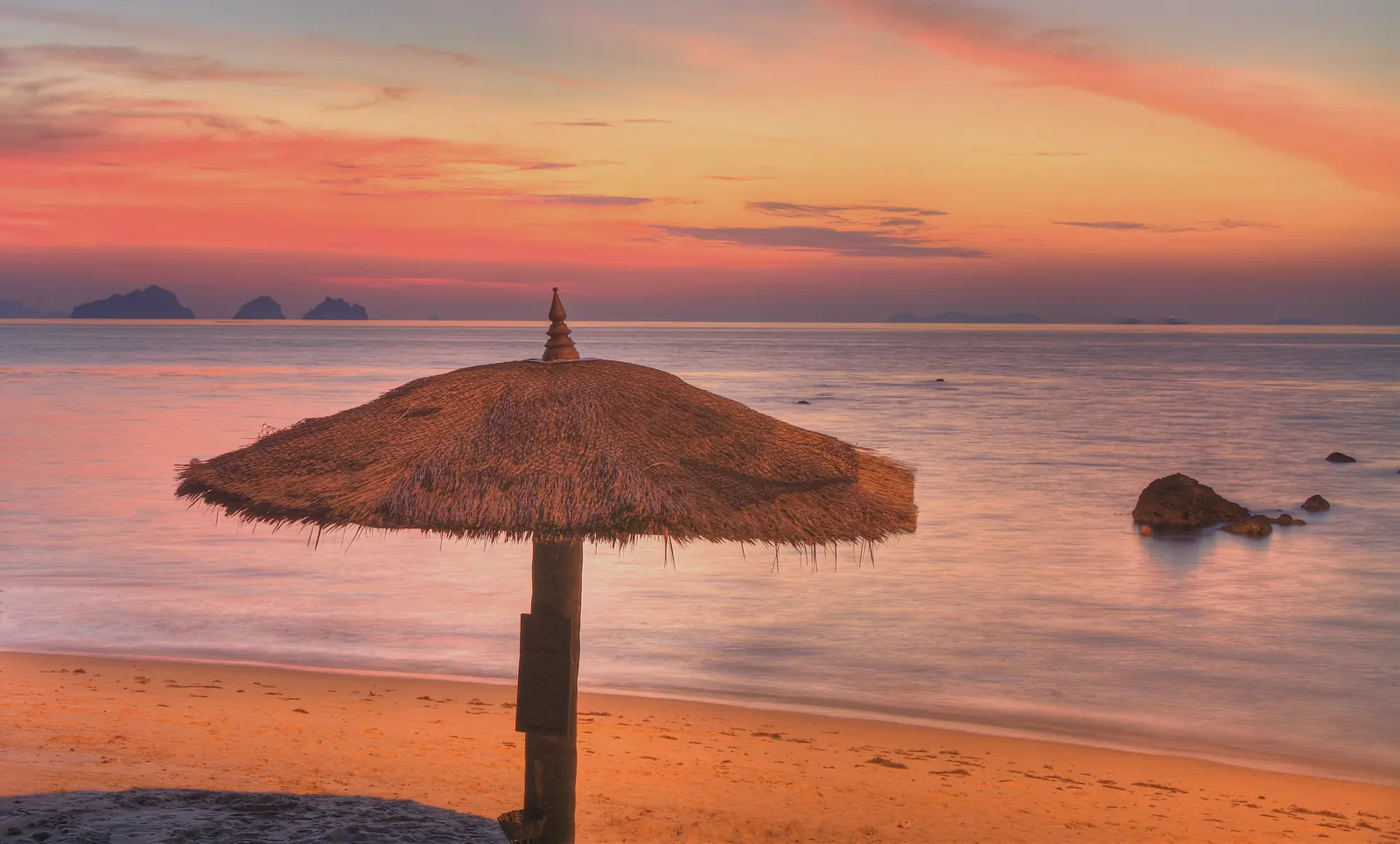 Sunset over the Gulf of Thailand from a Koh Samui beach
