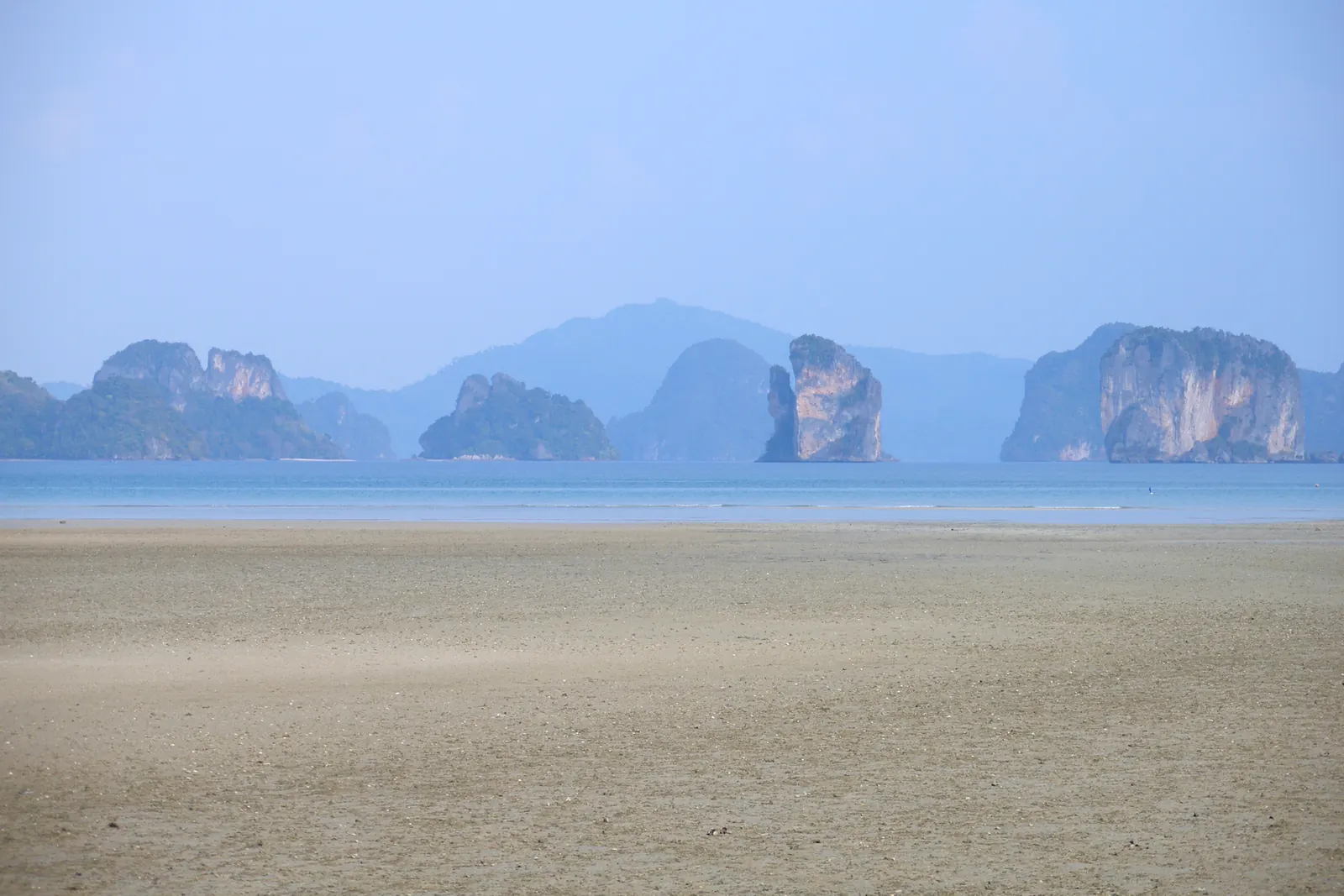 Limestone islands in Phang Nga Bay seen from Koh Yao Noi