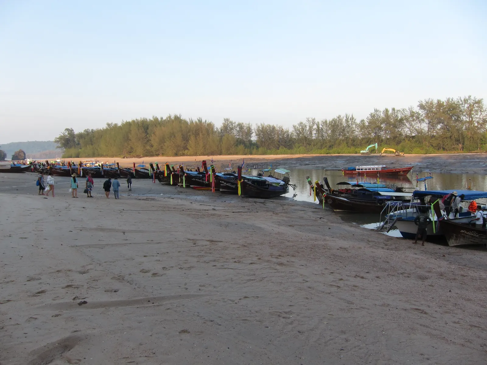 Longtail boats at Nopparat Thara harbour near Ao Nang, Krabi