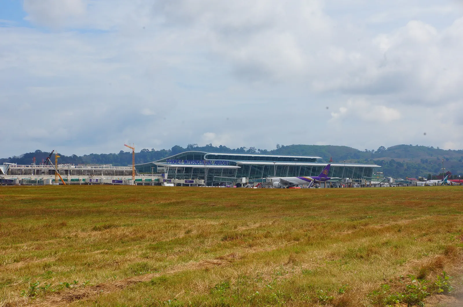 Exterior of the International Terminal at Phuket International Airport (HKT) at Mai Khao, Phuket