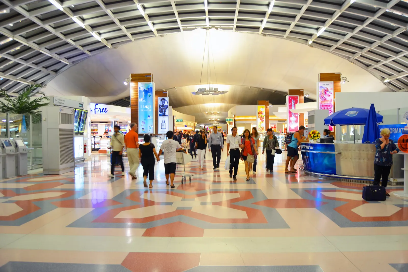 Inside the terminal at Suvarnabhumi Airport, Bangkok