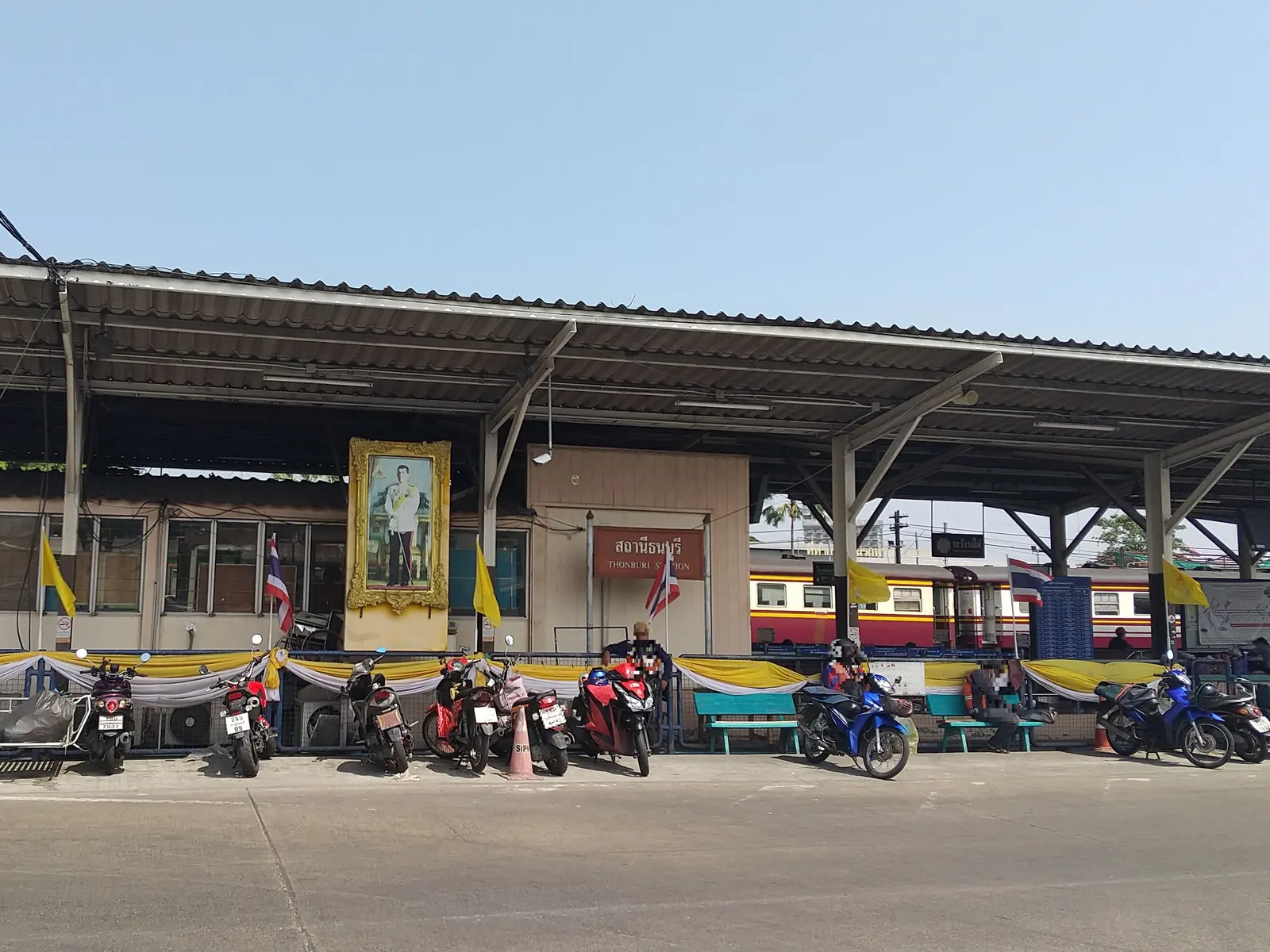 Thon Buri railway station in Bangkok Noi, the small terminus for the Kanchanaburi and Nam Tok trains
