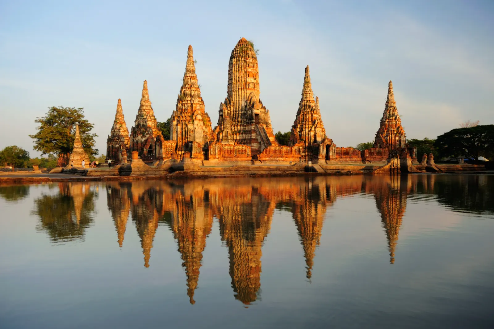 Wat Chaiwatthanaram in Ayutthaya seen from the Chao Phraya River