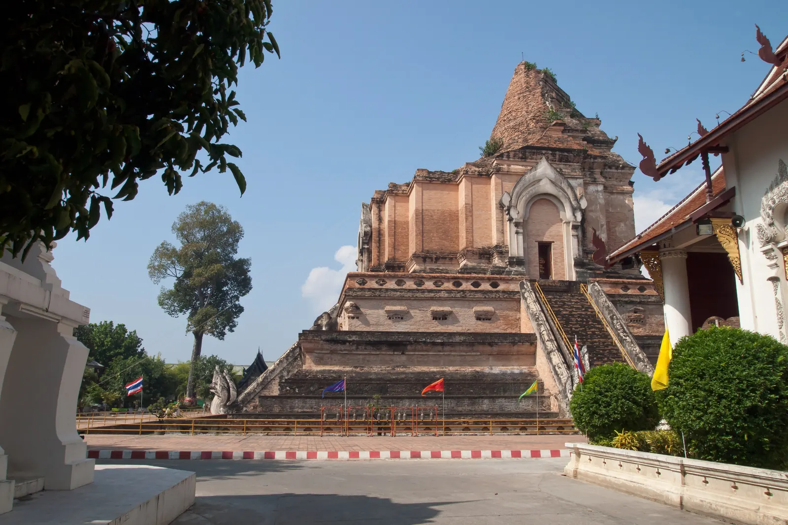 The ruined brick chedi of Wat Chedi Luang in Chiang Mai's Old City